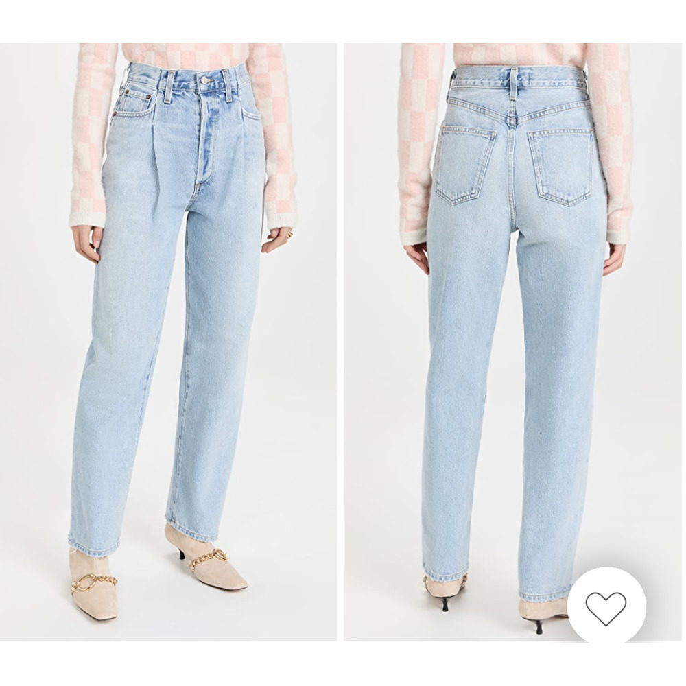 AGOLDE Fold Waistband Jean Sideline High Rise 26 or 27